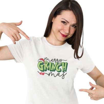 Merry Grinhmas Graphic T-Shirt, Funny Christmas Shirt, Holiday Humor Tee