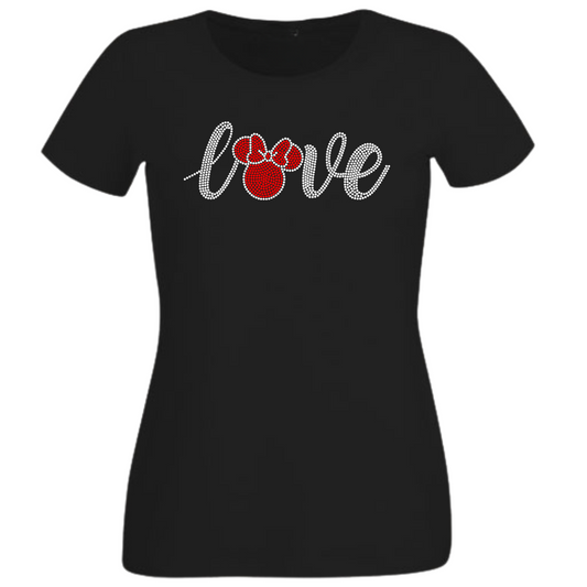 Mini Ears LOVE Rhinestone Shirt – Disney Inspired Sparkle Bling Tee | Blingdazzel T-SHIRT