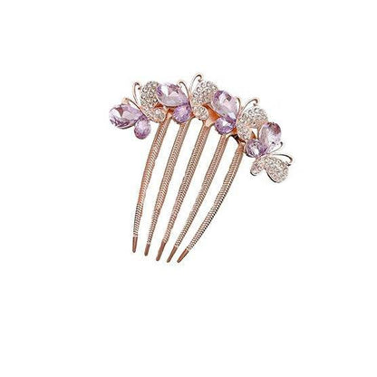 Butterfly  Rhinestone Barrette Clip