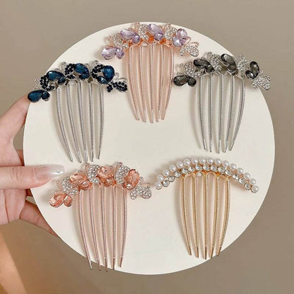 Butterfly  Rhinestone Barrette Clip