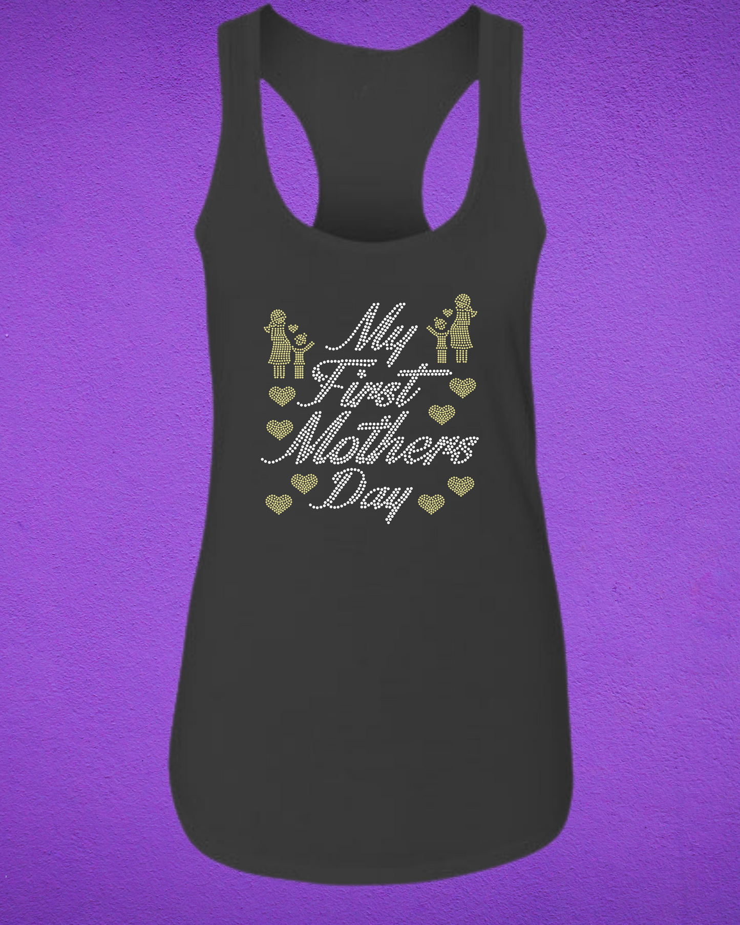 My First Mothers Day Rhinestone Apparel