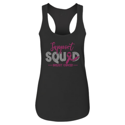 Support Squad Breast Cancer Rhinestone Apparel