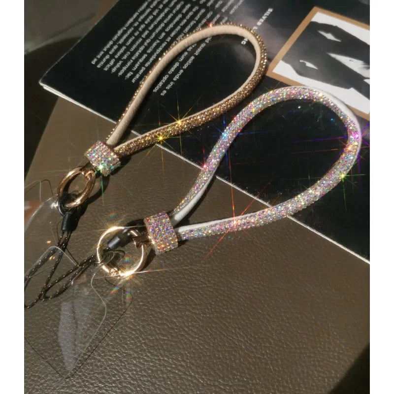 Mobile Phone Lanyard Wrist Chain Luxury Rhinestone Lanyard High-end Short Diamond-encrusted Bracelet Antiloss Reinforced Lanyard