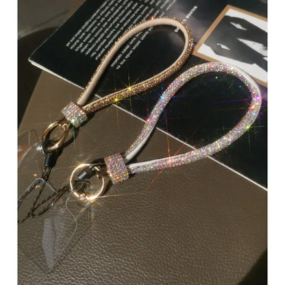 Mobile Phone Lanyard Wrist Chain Luxury Rhinestone Lanyard High-end Short Diamond-encrusted Bracelet Antiloss Reinforced Lanyard