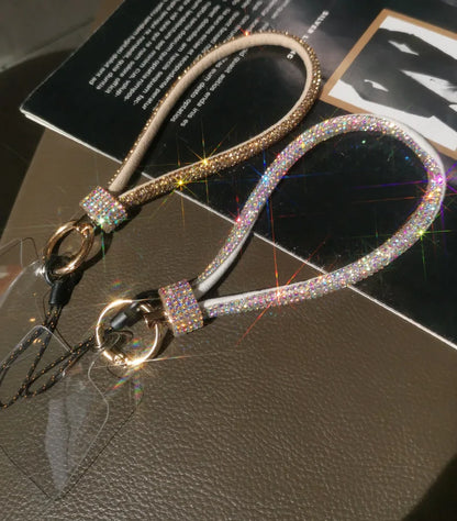 Mobile Phone Lanyard Wrist Chain Luxury Rhinestone Lanyard High-end Short Diamond-encrusted Bracelet Antiloss Reinforced Lanyard