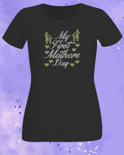 My First Mothers Day Rhinestone Apparel