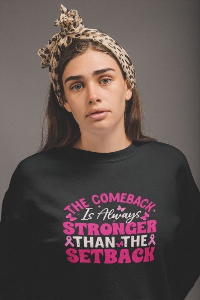 The Comeback Is Always Stronger Than The Setback – Motivational Graphic Apparel | T-Shirt, Long Sleeve, Crewneck & Hoodie | Blingdazzel
