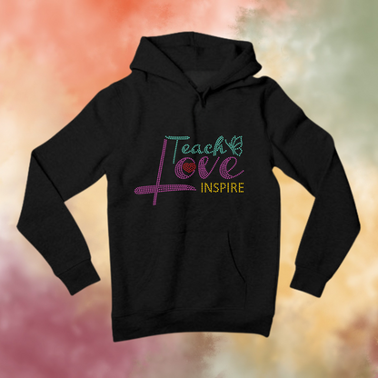 Teach Love Inspire Rhinestone Apparel