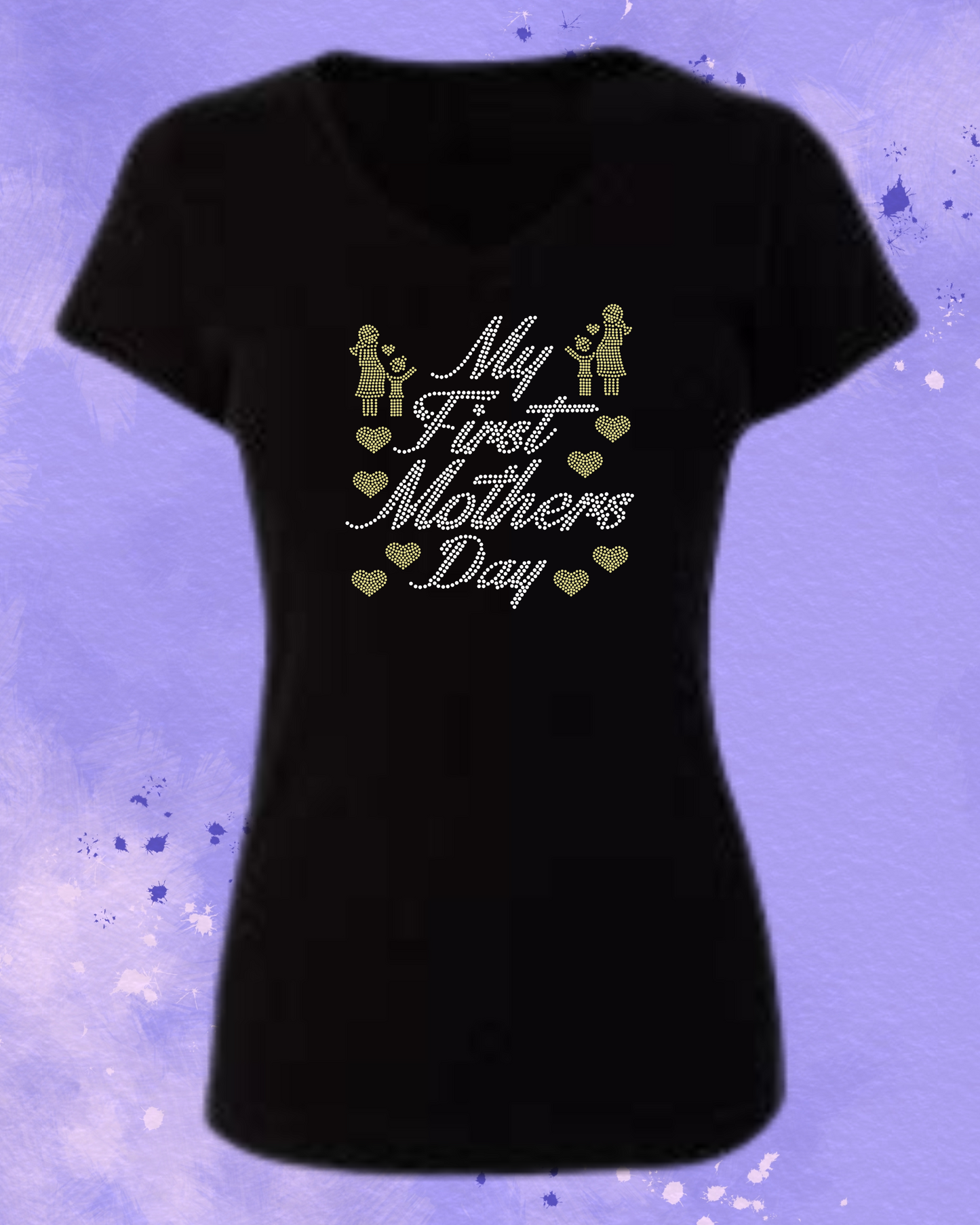 My First Mothers Day Rhinestone Apparel