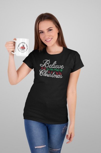 Believe in the Magic of Christmas Rhinestone T-shirt