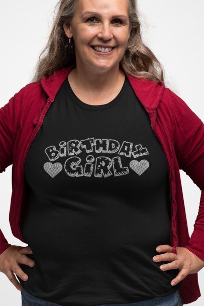 Birthday Girl Rhinestone T-Shirt – Sparkly Bling Tee by Blingdazzel.com | Celebrate in Style