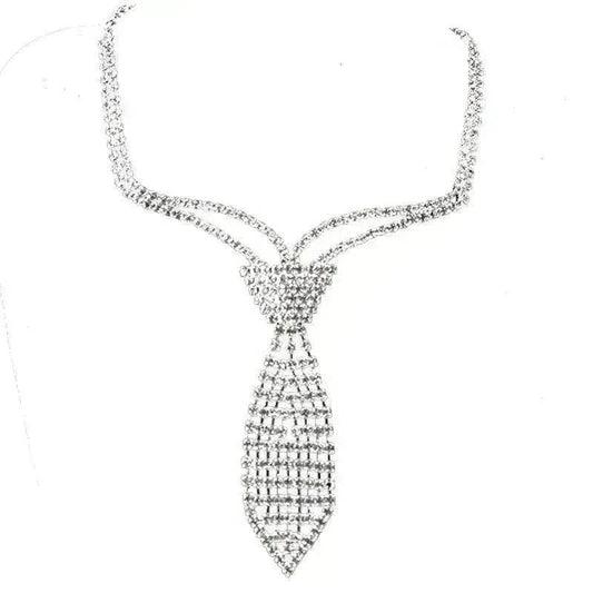 Bridal Wedding Party Rhinestone Choker Necklace for Women.
