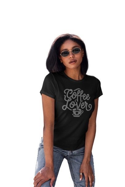Coffee Lover Rhinestone T-Shirt – by Blingdazzel.com