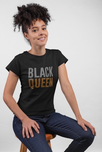Black Queen Rhinestone Apparel