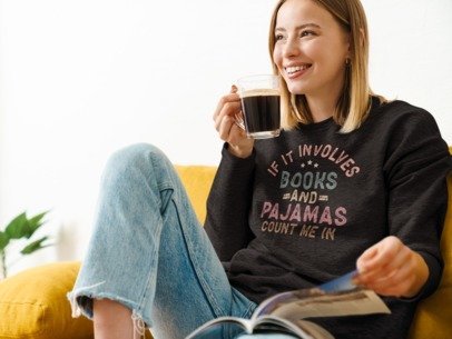 If It Involves Books and PJs, Count Me In - Graphic Design