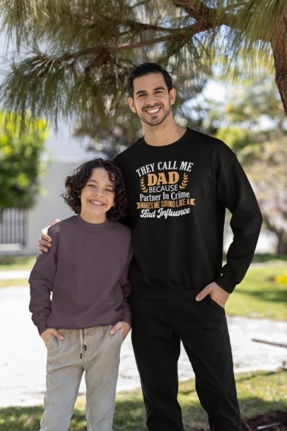 Black dad graphic T-shirt with 'They Call Me Dad' text