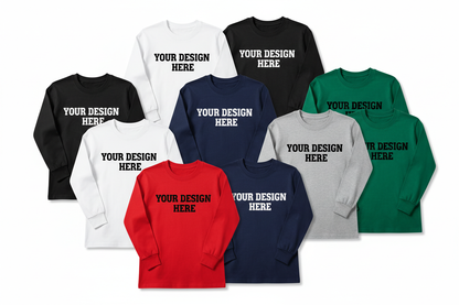 Custom Logo Bulk Order Long Sleeve Youth T-shirts