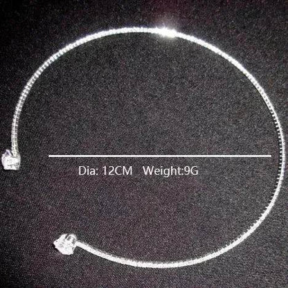 Fashion Jewelry Heart-shaped Zircon Collar Light Luxury Rhinestone Necklace Women's Jewelry