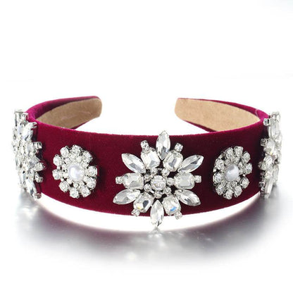 Retro Baroque Pearl Rhinestone Headband