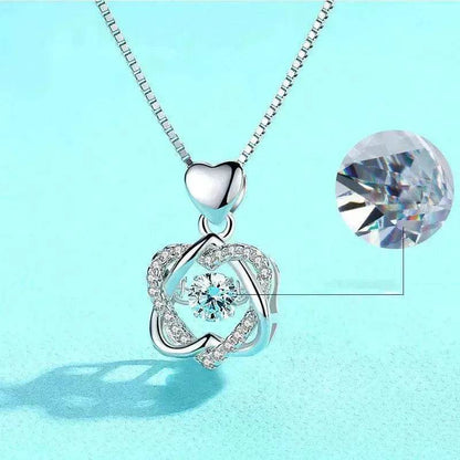 Girls star love fashion rhinestone Pearl Silver necklace for Women