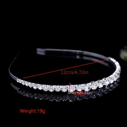 Rhinestone Headband Exquisite Queen Crown Head Hoop