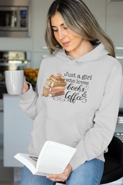 Just a Girl Who Loves Books and Coffee – Graphic Design Collection