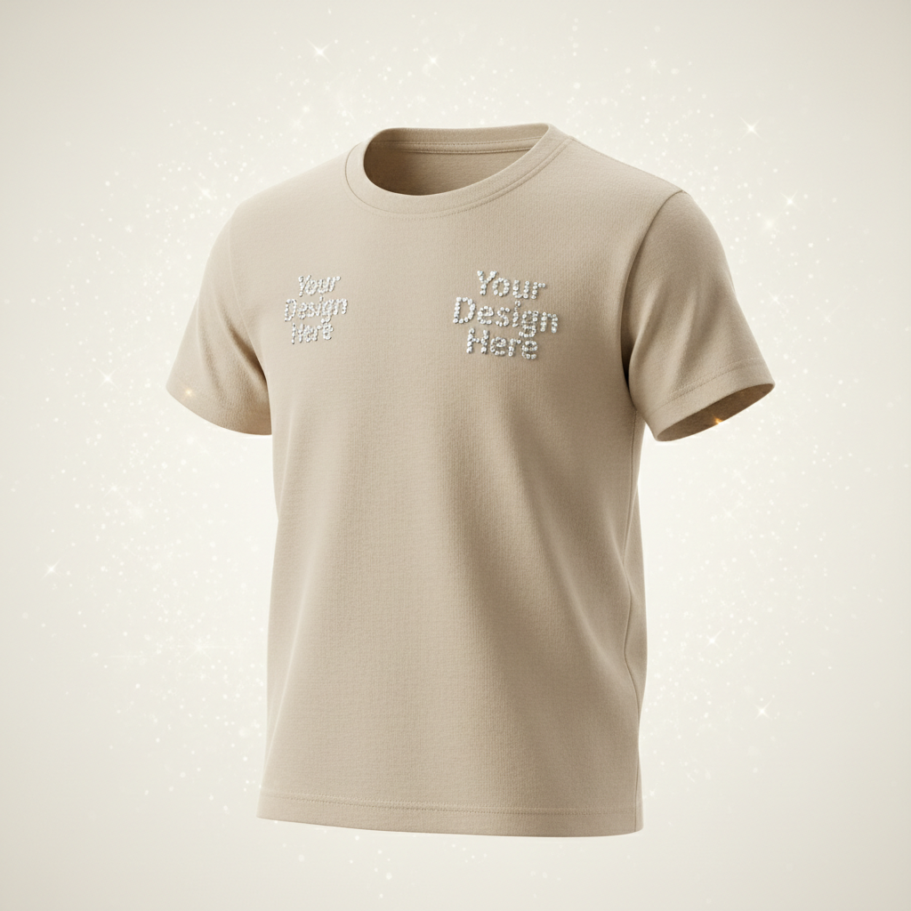 Youth sand t-shirt with short sleeves, front custom logo and back logo design.