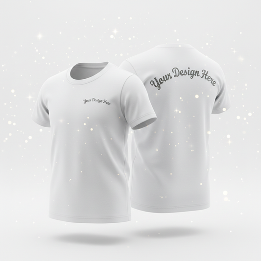 Youth T-Shirt 3" Chest + Full Back Logo in White – Custom Kids Shirt by Blingdazzel