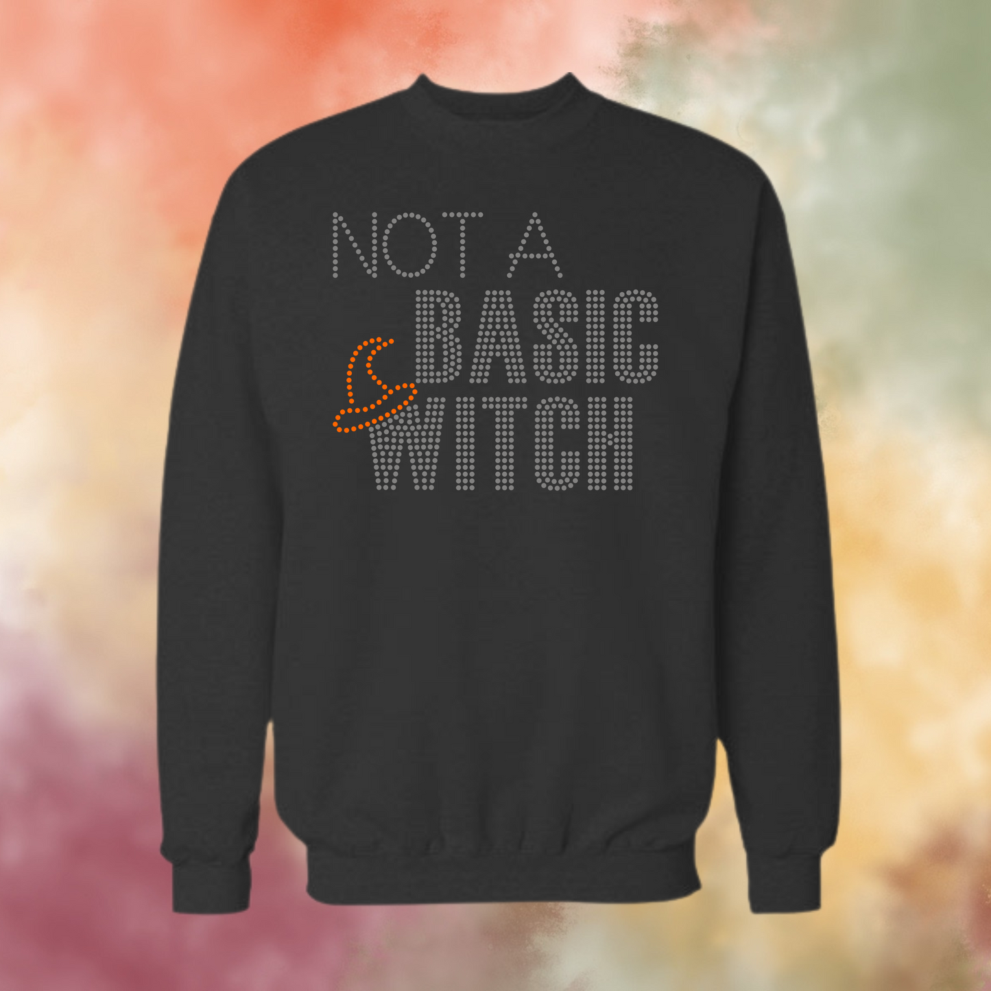 Not a Basic witch Rhinestone Apparel