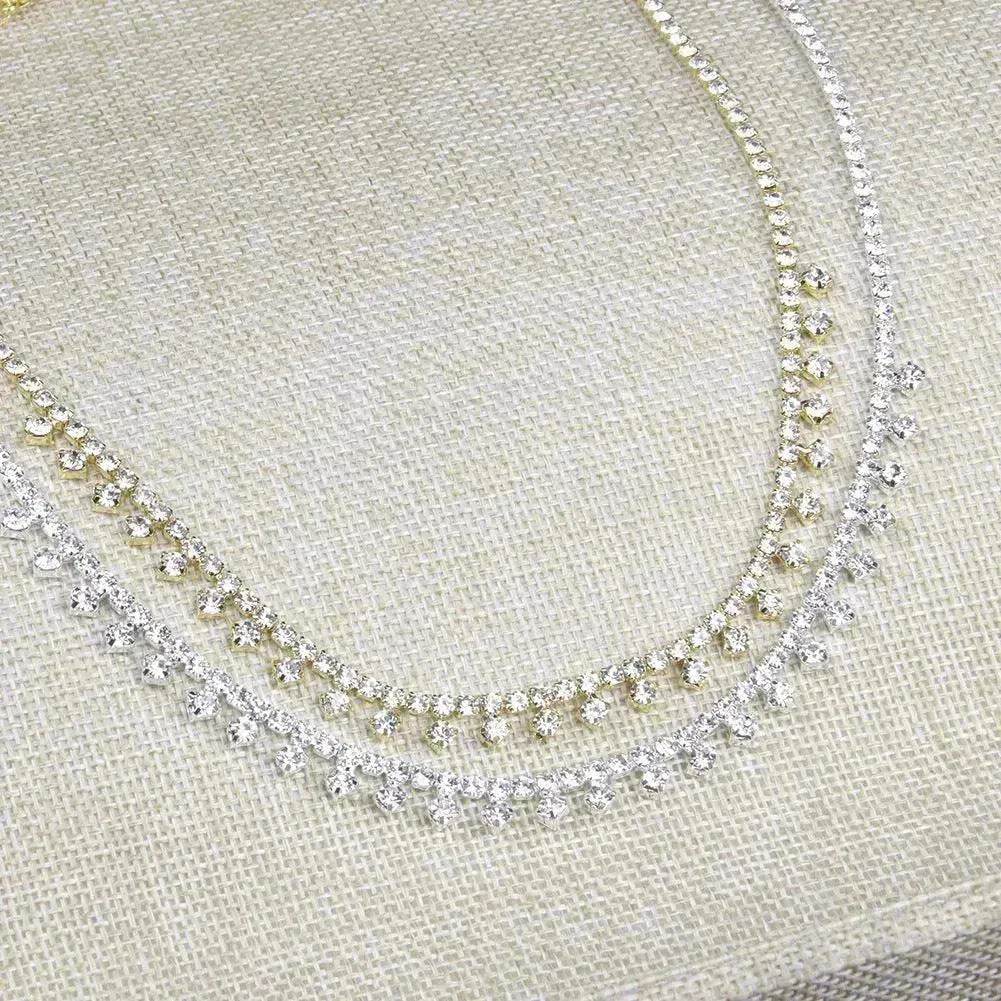 Rhinestone Claw Simple Fashion Item Choker Temperament Clavicle Chain Necklace  for Women Bridal  Wedding Necklace