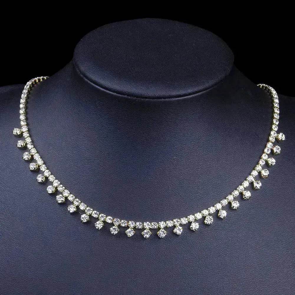 Rhinestone Claw Simple Fashion Item Choker Temperament Clavicle Chain Necklace  for Women Bridal  Wedding Necklace