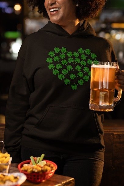 Lucky Shamrock St. Patrick’s Day Rhinestone T-Shirt – Sparkle Irish Graphic Tee for Women