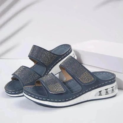 Summer Rhinestone Sandals: Non-slip, Chic & Casual