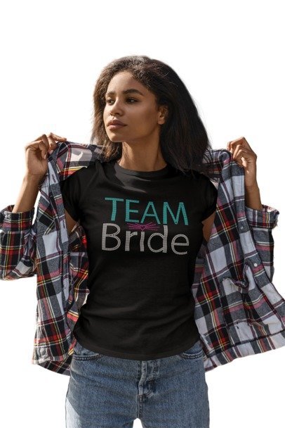 Team Bride Rhinestone Apparel