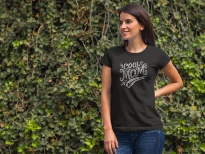 Cool Mom Rhinestone Apparel
