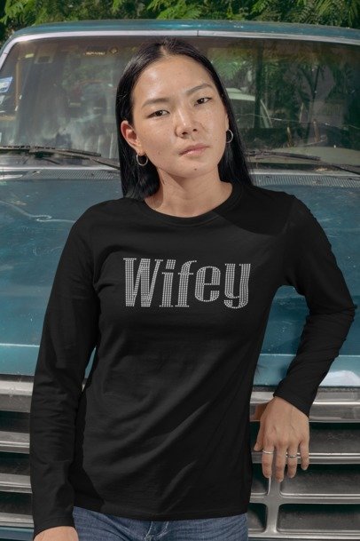 Wifey Rhinestone Apparel